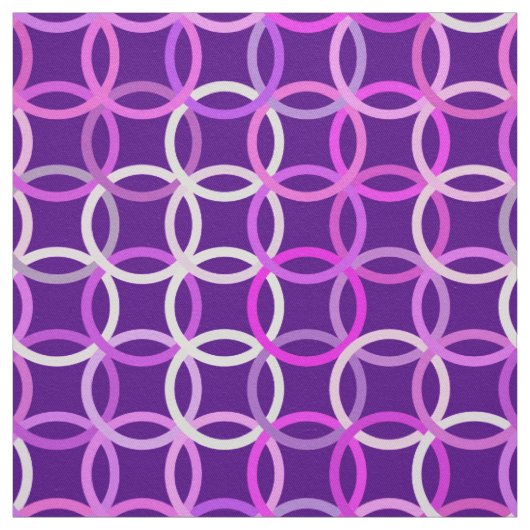 Moderne Kreise, Amethyste und Orchideen des Mittel Stoff (Muster)