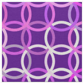 Moderne Kreise, Amethyste und Orchideen des Mittel Stoff (Nahaufnahme)