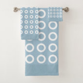 Moderne Kreise auf hellblauen Badetuch-Set Badhandtuch Set (Insitu)