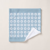 Moderne Kreise auf hellblauen Badetuch-Set Badhandtuch Set (Waschlappen)