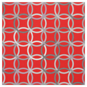 Moderne Kreise der Mitte des Jahrhunderts, tiefrot Stoff