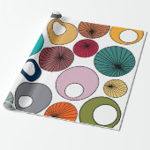 Moderne Kreise des Mitteljahrhunderts Geschenkpapier (Ungerollt)