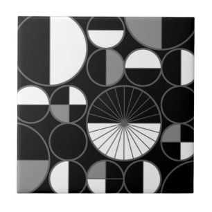 Moderne Kreise des Mitteljahrhunderts halfen Schwa Fliese