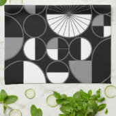 Moderne Kreise des Mitteljahrhunderts halfen Schwa Geschirrtuch (Gefaltet)