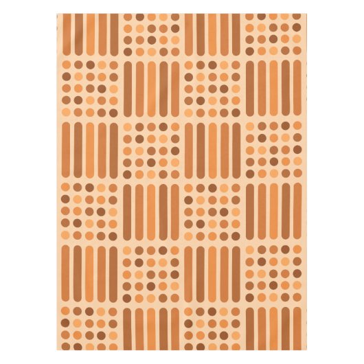 Moderne Kreise des Mitteljahrhunderts Orange Tischdecke (Vorderseite)