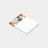 Moderne Kreise des Mitteljahrhunderts Post-it Klebezettel (angewinkelt)