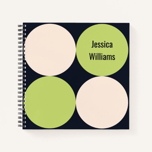 Moderne Kreise des mittleren Jahrhunderts Muster S Notizblock (Vorderseite)