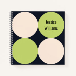 Moderne Kreise des mittleren Jahrhunderts Muster S Notizblock