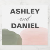 Moderne Kreise, die knacken Wein oder Wein würzen, Schaumweinetikett (Einzelnes Label)