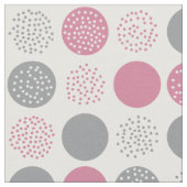 Moderne Kreise Dock White Gray Pink Stoff (Nahaufnahme)