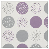 Moderne Kreise Dock White Gray Plum Stoff (Nahaufnahme)