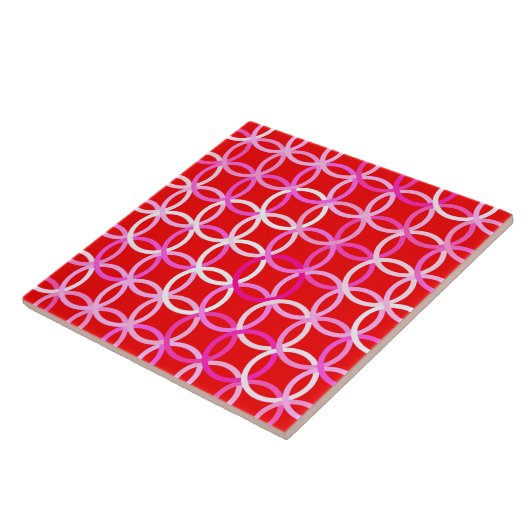 Moderne Kreise, dunkelrot und rosa Fliese (Seite)