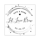 Moderne Kreise Gelassen Liebe Brew-Gastgeschenk Ho Gummistempel (Prägung)