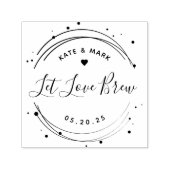 Moderne Kreise Gelassen Liebe Brew-Gastgeschenk Ho Permastempel (Design)