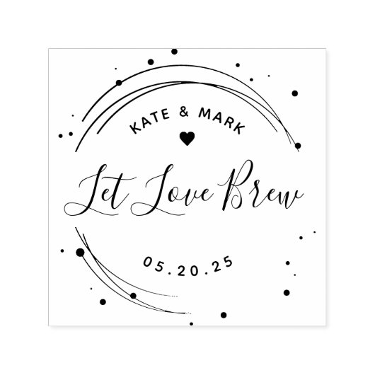 Moderne Kreise Gelassen Liebe Brew-Gastgeschenk Ho Permastempel (Design)