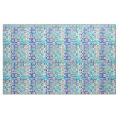 Moderne Kreise, Grau, Blau und Weiß der Mitte des Stoff (Yard (91,4 cm))