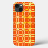Moderne Kreise, Mandarine orange Case-Mate iPhone Hülle (Rückseite)