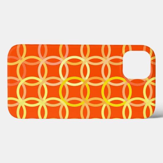 Moderne Kreise, Mandarine orange Case-Mate iPhone Hülle (Rückseite (Horizontal))