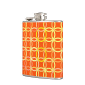 Moderne Kreise, Mandarine orange Flachmann (Links)