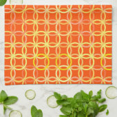 Moderne Kreise, Mandarine orange Handtuch (Gefaltet)