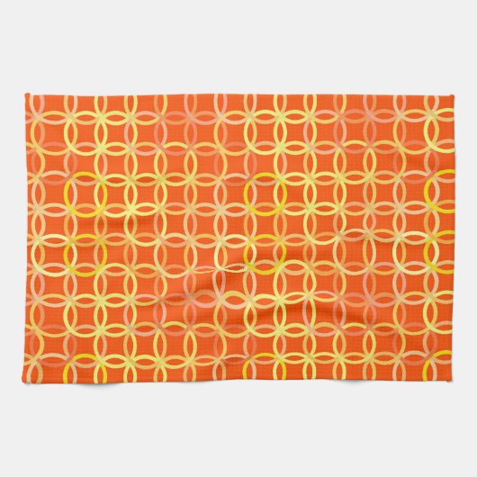 Moderne Kreise, Mandarine orange Handtuch (Horizontal)