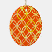 Moderne Kreise, Mandarine orange Keramik Ornament (Rechts)
