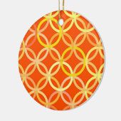 Moderne Kreise, Mandarine orange Keramik Ornament (Links)