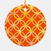Moderne Kreise, Mandarine orange Keramik Ornament (Hinten)