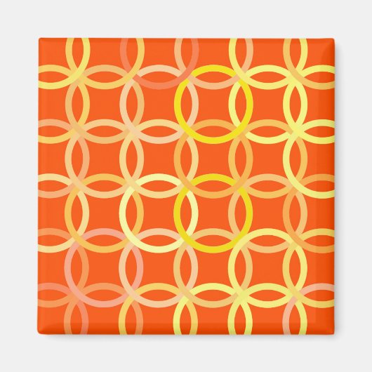 Moderne Kreise, Mandarine orange Magnet (Vorne)