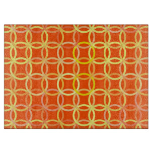 Moderne Kreise, Mandarine orange Schneidebrett