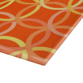 Moderne Kreise, Mandarine orange Schneidebrett (Ecke)