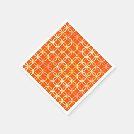 Moderne Kreise, Mandarine orange Serviette (Ecke)