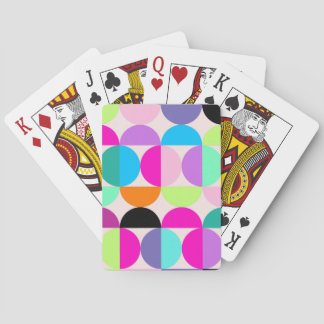 Moderne Kreise Muster farbenfrohe Retro Mitte des Spielkarten