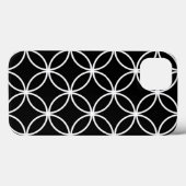 Moderne Kreise Muster Schwarz-Weiß Case-Mate iPhone Hülle (Rückseite (Horizontal))