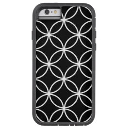 Moderne Kreise Muster Schwarz-Weiß Case-Mate iPhone Hülle