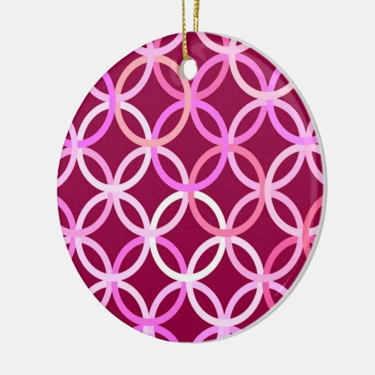 Moderne Kreise, Pflaume und orchid rosa Keramik Ornament (Links)