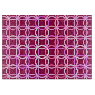 Moderne Kreise, Pflaume und orchid rosa Schneidebrett
