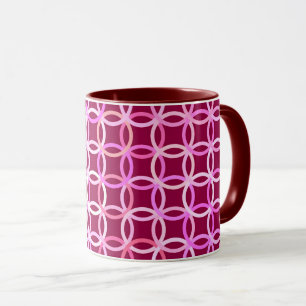 Moderne Kreise, Pflaume und orchid rosa Tasse
