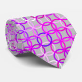 Moderne Kreise, rosa, violett und grau Krawatte (Gerollt)