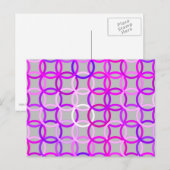 Moderne Kreise, rosa, violett und grau Postkarte (Vorne/Hinten)