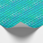 Moderne Kreise, türkis und aqua Geschenkpapier (Ecke)