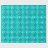 Moderne Kreise, türkis und aqua Geschenkpapier (Flach)