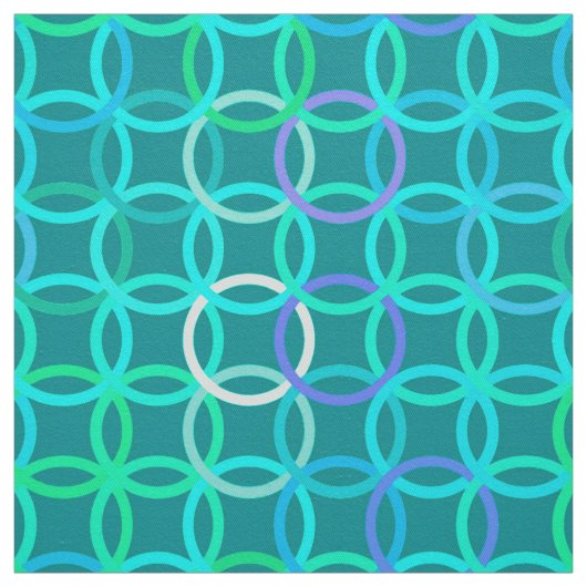 Moderne Kreise, türkis und aqua Stoff (Muster)