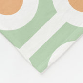 Moderne Kreise und Streifen auf hellgrün Fleecedecke (Ecke)