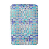 Moderne Kreisen, grau, blau und weiß Badematte (Vorderseite Vertikal)