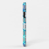 Moderne Kreisen, grau, blau und weiß Case-Mate iPhone Hülle (Hinten/Rechts)