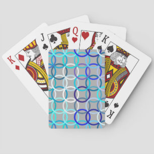 Moderne Kreisen, grau, blau und weiß Spielkarten