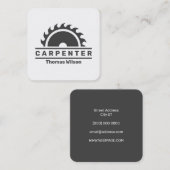 Moderne kreisförmige Säge Quadratische Visitenkarte (Vorne/Hinten)