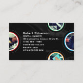 Moderne Kreisrunde Detail Automotive Visitenkarte (Rückseite)