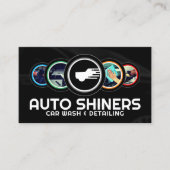 Moderne Kreisrunde Detail Automotive Visitenkarte (Vorderseite)